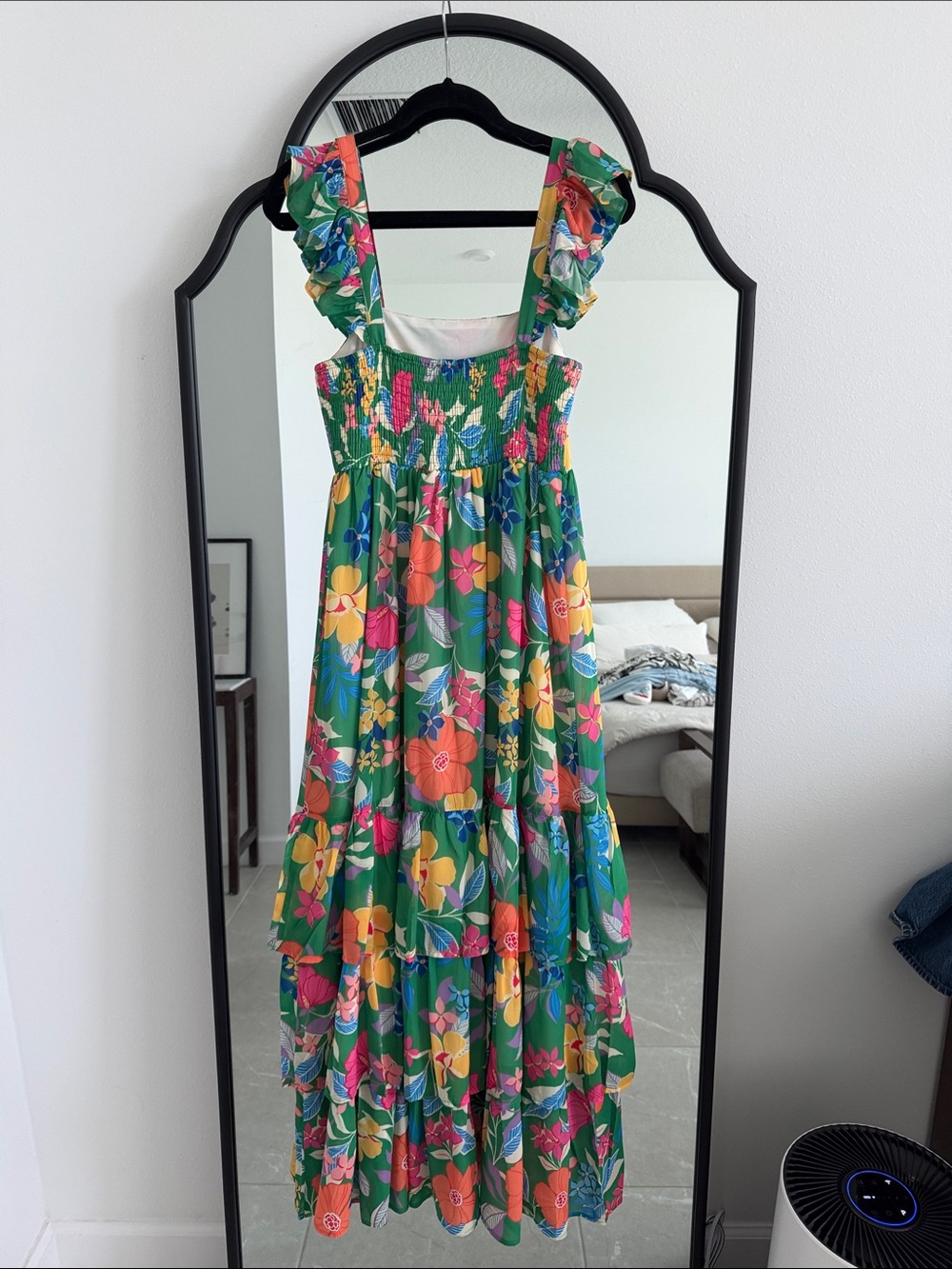 Flying Tomato Green Floral Ruffle Strap Maxi Dress - Picture 2 of 2